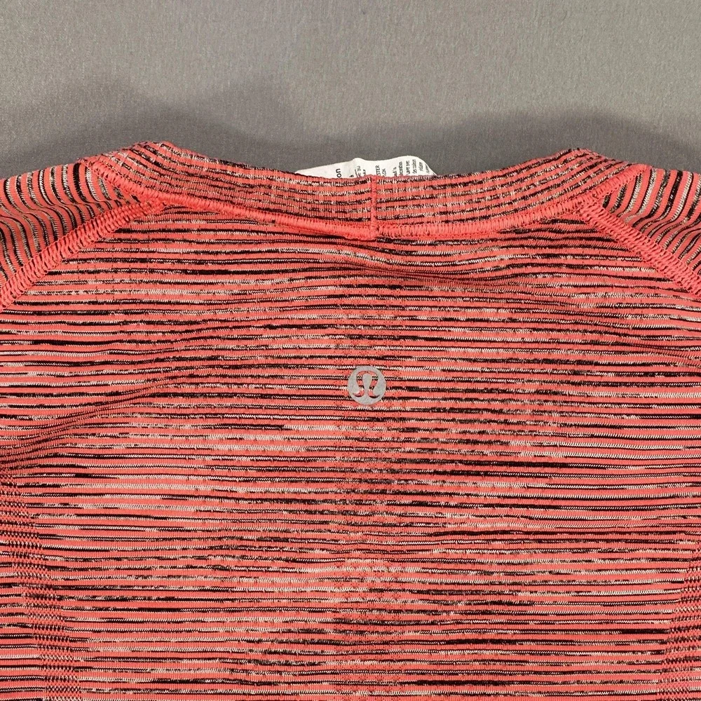 Lululemon‎ Shirt Womens 10 Pink Swiftly Tech Long Sleeve Striped Athletic Top